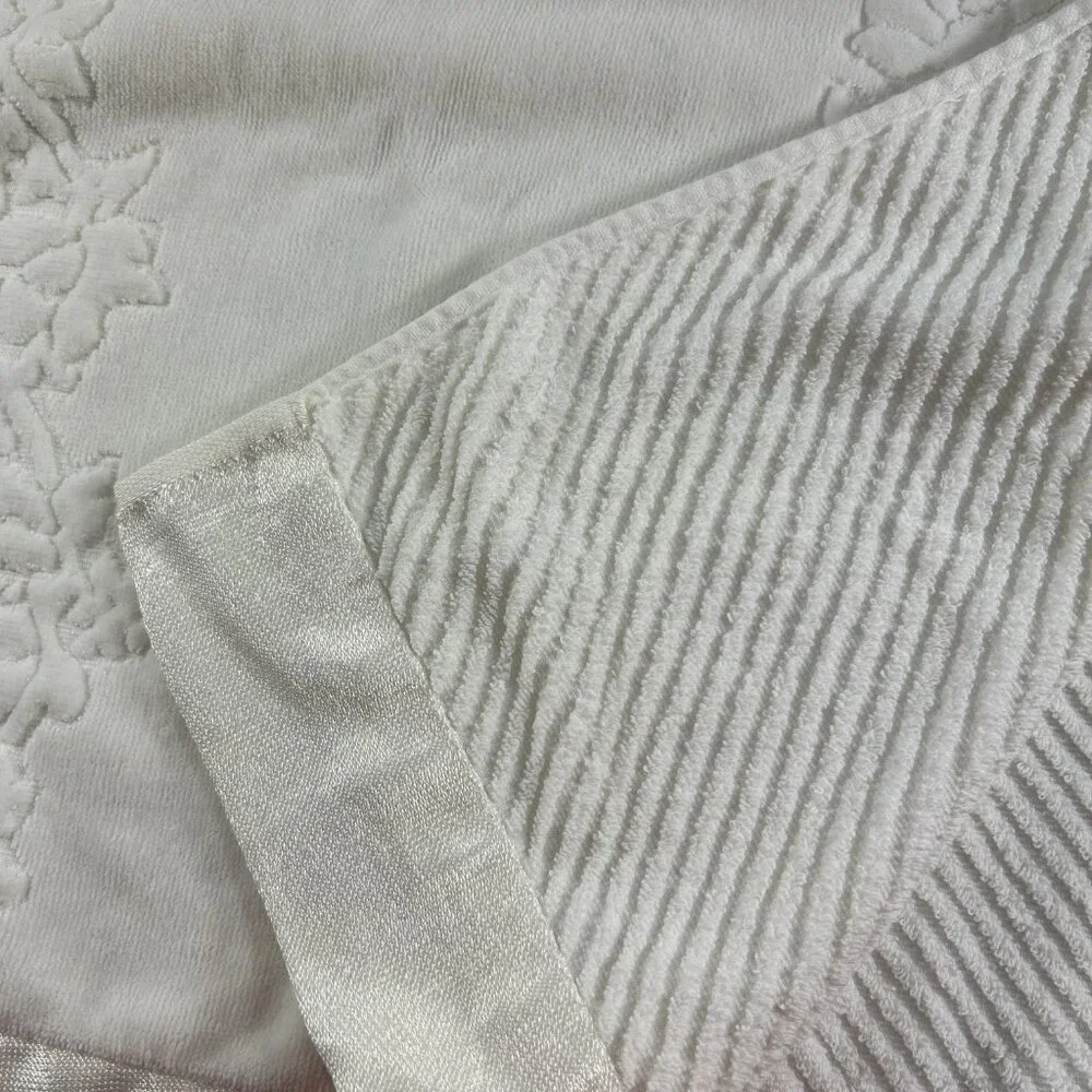 Venus White Velour Towel Set of 3 Bath Hand Washcloth Cotton